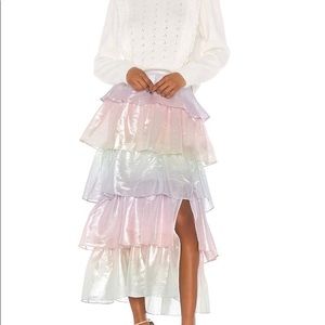 Olivia Rubin Tilly Skirt in Metallic Ombré